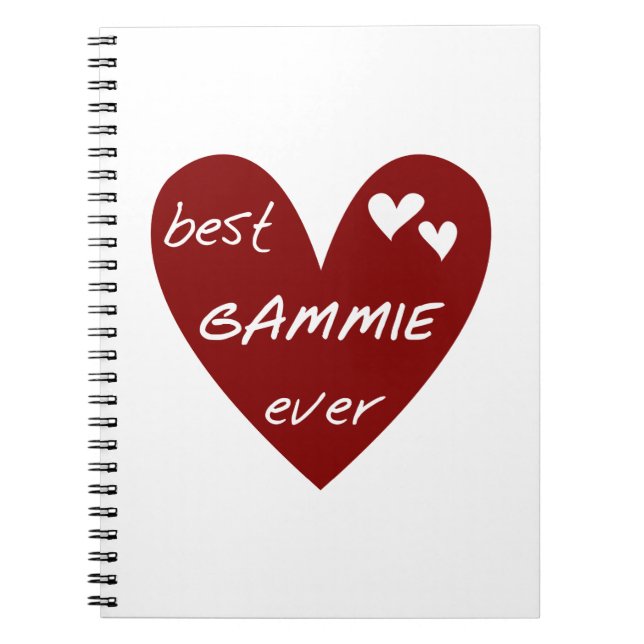 Red Heart Best Gammie Ever Gifts Notebook (Front)