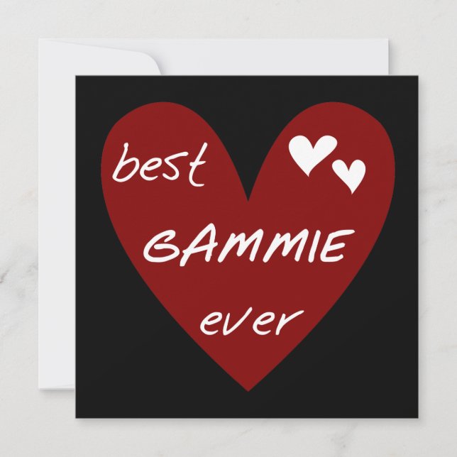 Red Heart Best Gammie Ever Tshirts and Gifts (Front)