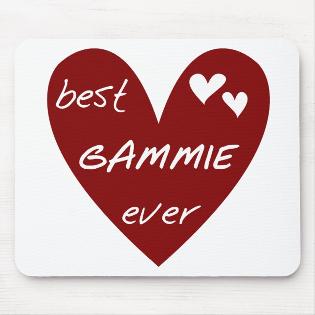 Red Heart Best Gammie Ever Tshirts and Gifts Mouse Pad (Front)