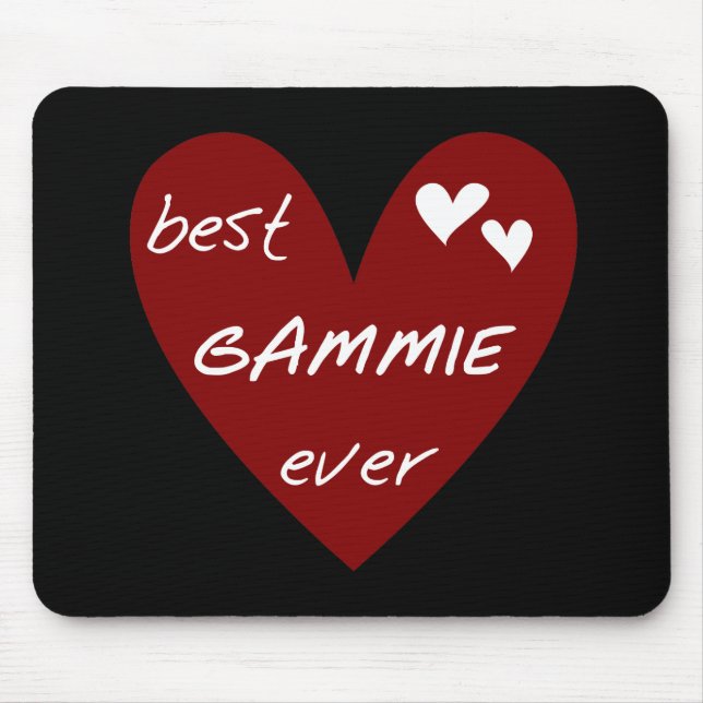 Red Heart Best Gammie Ever Tshirts and Gifts Mouse Pad (Front)