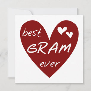 Red Heart Best Gram Ever Tshirts and Gifts