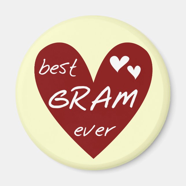Red Heart Best Gram Ever Tshirts and Gifts Magnet (Front)