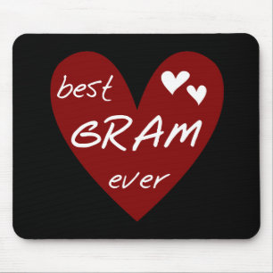 Red Heart Best Gram Ever Tshirts and Gifts Mouse Pad