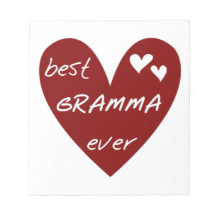 Red Heart Best Gramma Ever Gifts Notepad