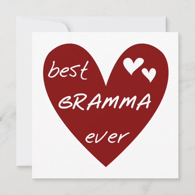 Red Heart Best Gramma Ever T-shirts and Gifts (Front)