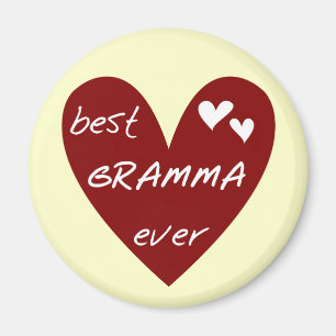 Red Heart Best Gramma Ever T-shirts and Gifts Magnet