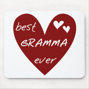 Red Heart Best Gramma Ever T-shirts and Gifts Mouse Pad