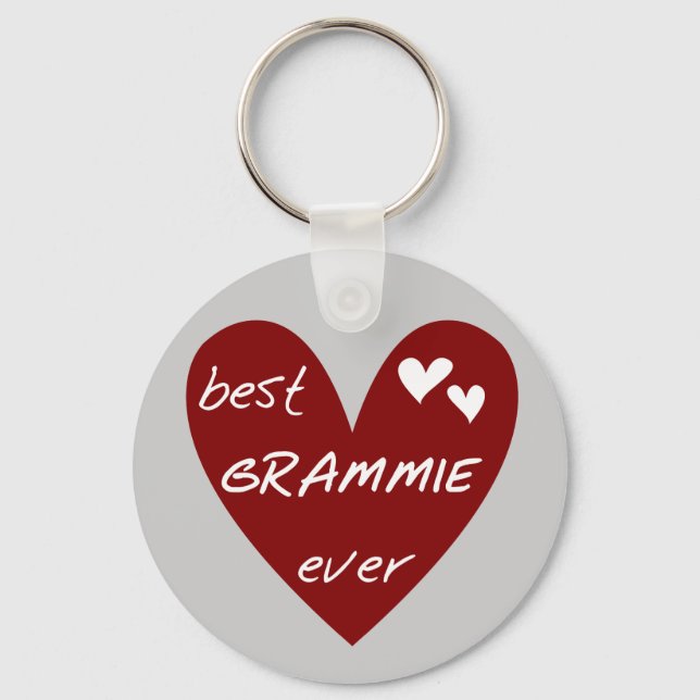 Red Heart Best Grammie Ever T-shirts and Gifts Key Ring (Front)
