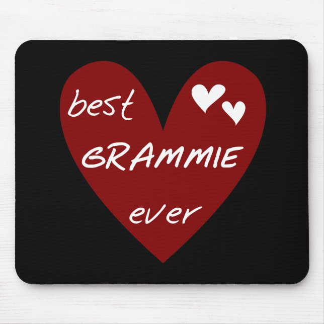 Red Heart Best Grammie Ever T-shirts and Gifts Mouse Pad (Front)