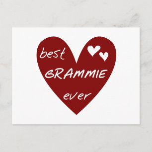 Red Heart Best Grammie Ever T-shirts and Gifts Postcard