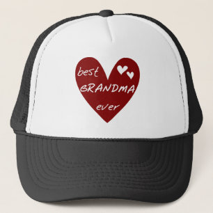 Red Heart Best Grandma Ever T-shirts and Gifts Trucker Hat