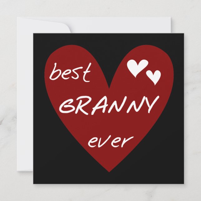 Red Heart Best Granny Ever Tshirts and Gifts (Front)