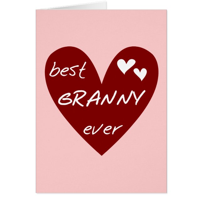 Red Heart Best Granny Ever Tshirts and Gifts (Front)