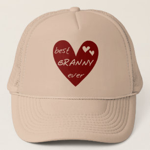 Red Heart Best Granny Ever Tshirts and Gifts Trucker Hat