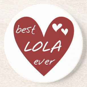 Red Heart Best Lola Ever T-shirts and Gifts Coaster
