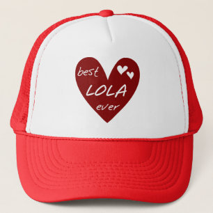 Red Heart Best Lola Ever T-shirts and Gifts Trucker Hat