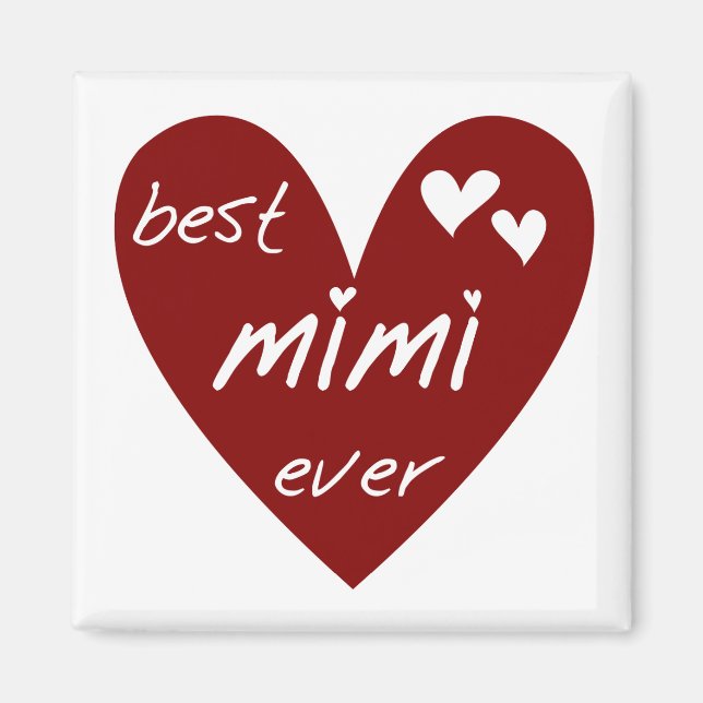 Red Heart Best Mimi Ever Tshirts and Gifts Magnet (Front)