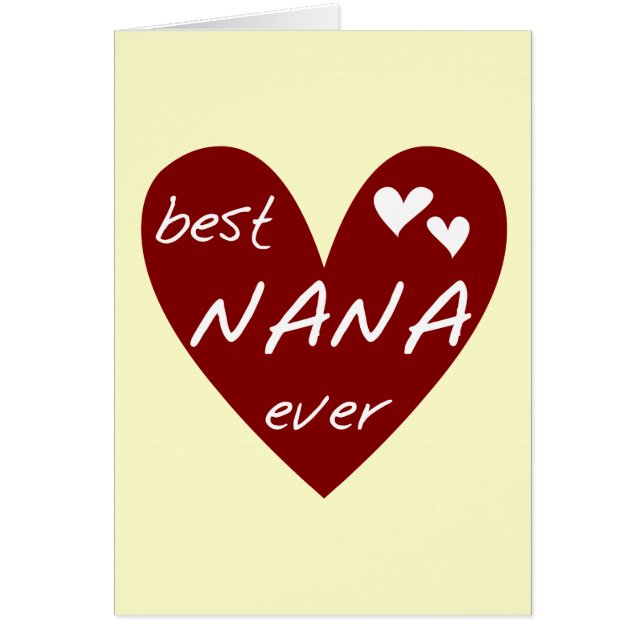 Red Heart Best Nana Ever T-shirts and Gifts (Front)