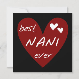 Red Heart Best Nani Ever T-shirts and GIfts