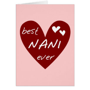 Red Heart Best Nani Ever T-shirts and GIfts