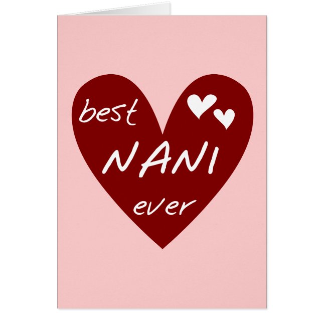 Red Heart Best Nani Ever T-shirts and GIfts (Front)
