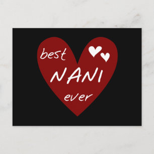 Red Heart Best Nani Ever T-shirts and GIfts Postcard