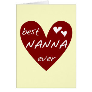 Red Heart Best Nanna Ever t-shirts and Gifts