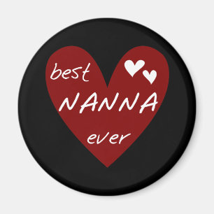 Red Heart Best Nanna Ever t-shirts and Gifts Magnet