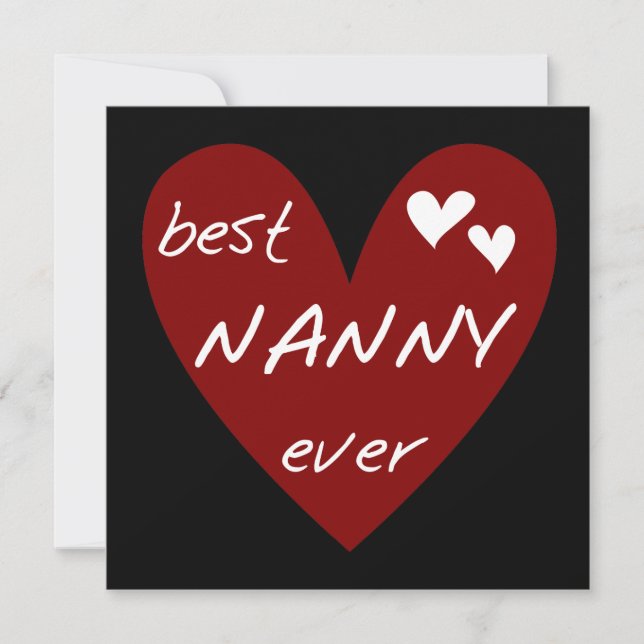 Red Heart Best Nanny Ever T-shirts and Gifts (Front)