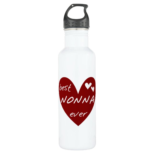 Red Heart Best Nonna Ever Liberty 710 Ml Water Bottle (Front)