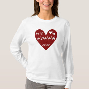 Red Heart Best Nonna Ever T-shirts gifts
