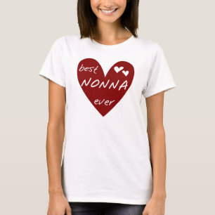 Red Heart Best Nonna Ever T-shirts gifts