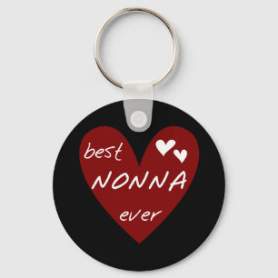 Red Heart Best Nonna Ever T-shirts gifts Key Ring