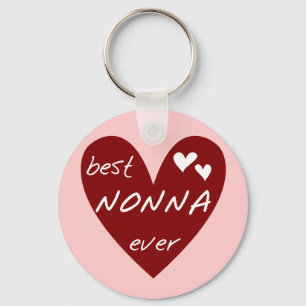 Red Heart Best Nonna Ever T-shirts gifts Key Ring