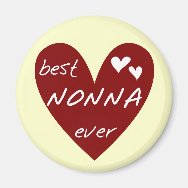 Red Heart Best Nonna Ever T-shirts gifts Magnet (Front)
