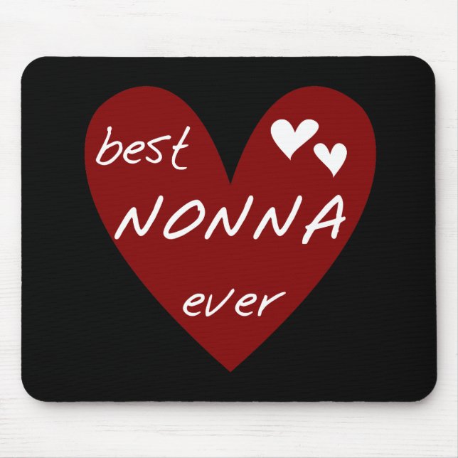 Red Heart Best Nonna Ever T-shirts gifts Mouse Pad (Front)