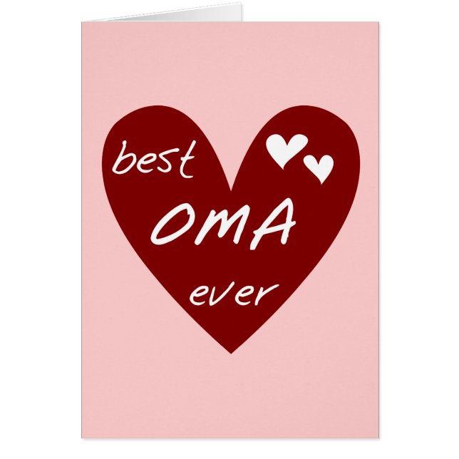 Red Heart Best Oma Ever T-shirts and Gifts (Front)