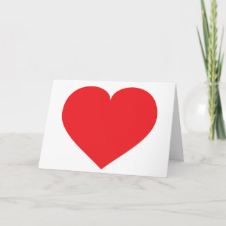 Red heart - blank inside holiday card