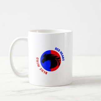 Red Heart Blue Mind Coffee Mug