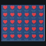 Red Heart Blue Modern Minimalist Wedding Wrapping Paper<br><div class="desc">You can easily change the fonts and colours. You can also add your logo and the background image as you like.</div>