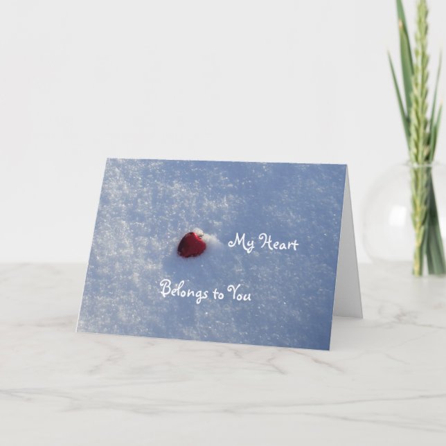 Red Heart-Boyfriend Holiday Card (Front)