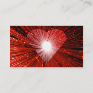Red Heart business card black