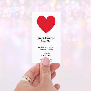 Red Heart Calling Card