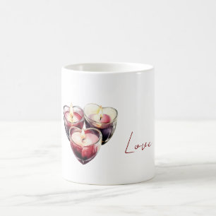 Red Heart Candles Coffee Mug