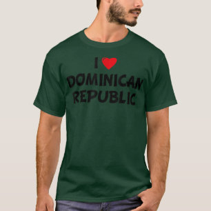 Red Heart Caribbean Holiday I Love Dominican Repub T-Shirt