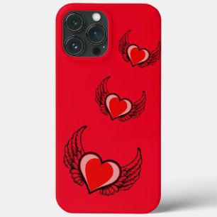Red heart iPhone 13 pro max case