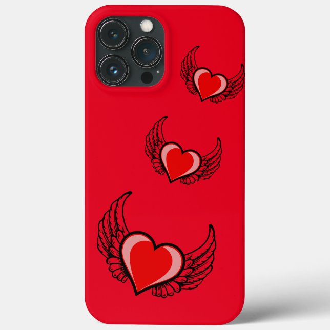 Red heart Case-Mate iPhone case (Back)
