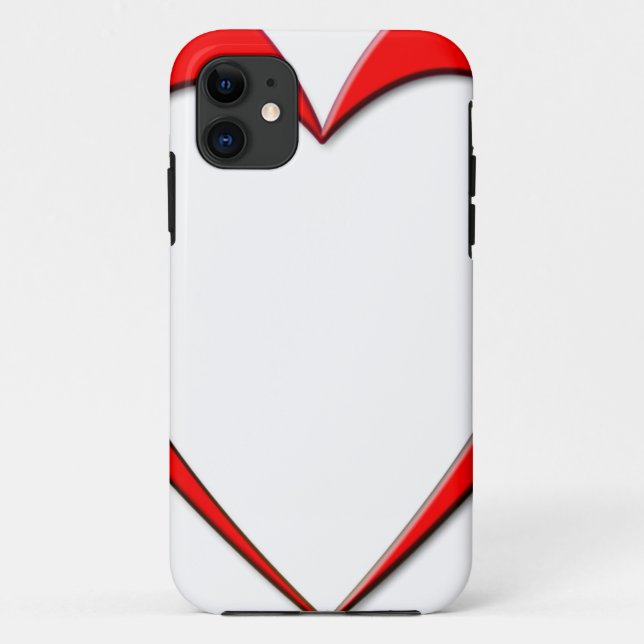 Red Heart Case-Mate iPhone Case (Back)