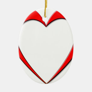 Red Heart Ceramic Ornament