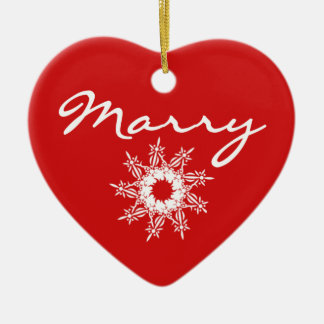 Red Heart Christmas Marriage Proposal Decoration